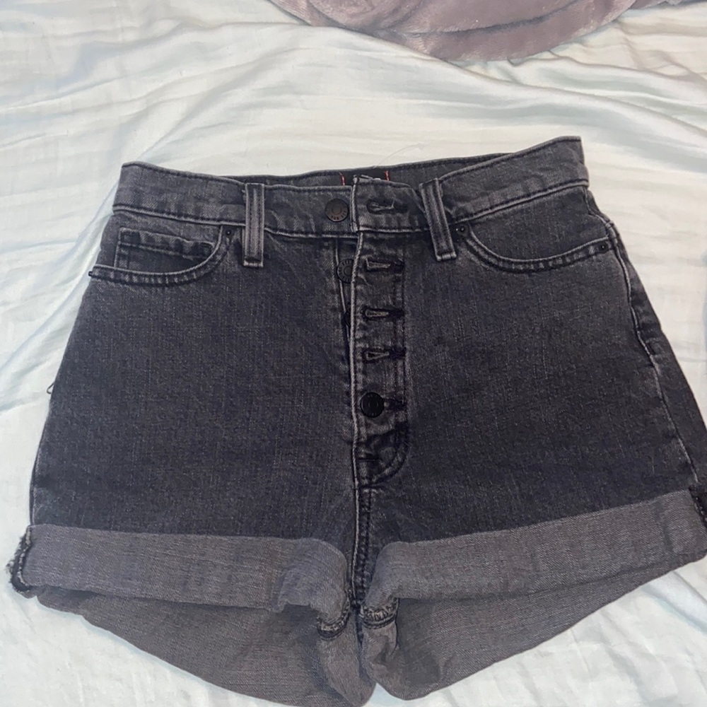 5 for $25 SALE BDG Urban Outfitters Dark Gray/Black Jean Shorts - Picture 2 of 4